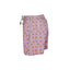 House of Malabaar pink boy's swim shorts with playful print of tropical leaves.